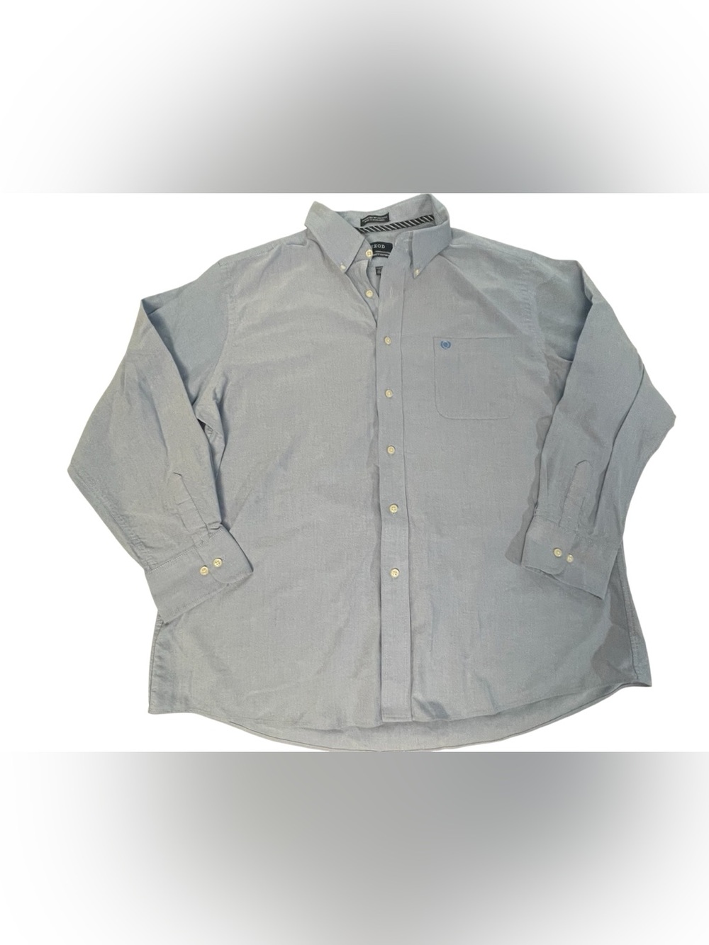 Izod Men’s Dress Shirt Button Down Blue X-Large 17 1/2 34/35 XL